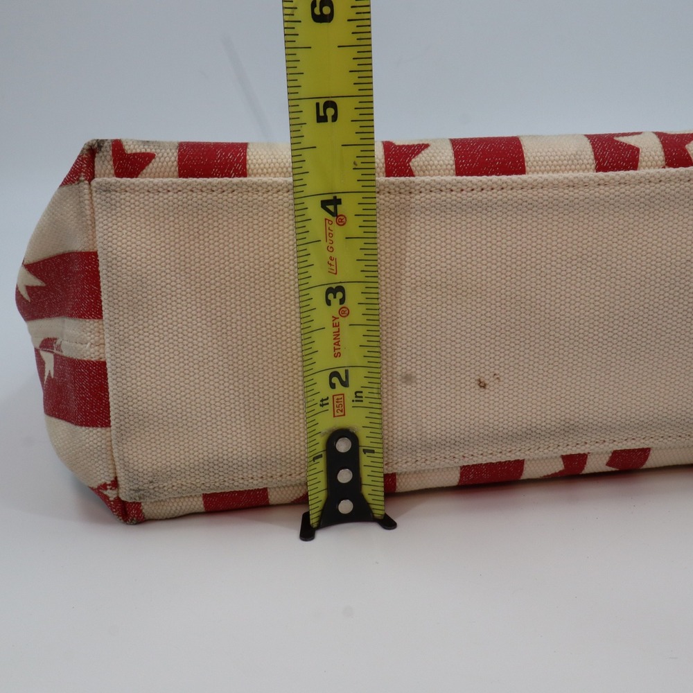 Coach Tote Bag Womens Large Red White Stars Stripes Americana Canvas D2047-1910 - Picture 5 of 15